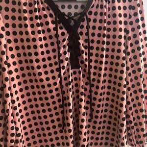 Pink Polka Dot Women's Top